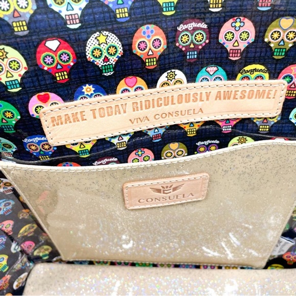 Consuela Frida Shady Black Floral Classic Tote Bag. NWOT - Picture 10 of 11